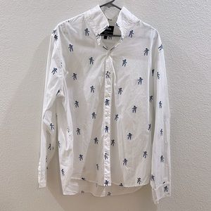 BONOBOS Mens XL button up shirt astronaut